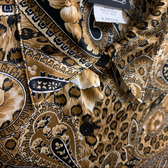 Retro Cheetah Floral Paisley Long Sleeve PS - Picture 6 of 11
